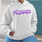 AQUARIUS DRIP - WHITE/PURPLE HOODIE - Hoodie