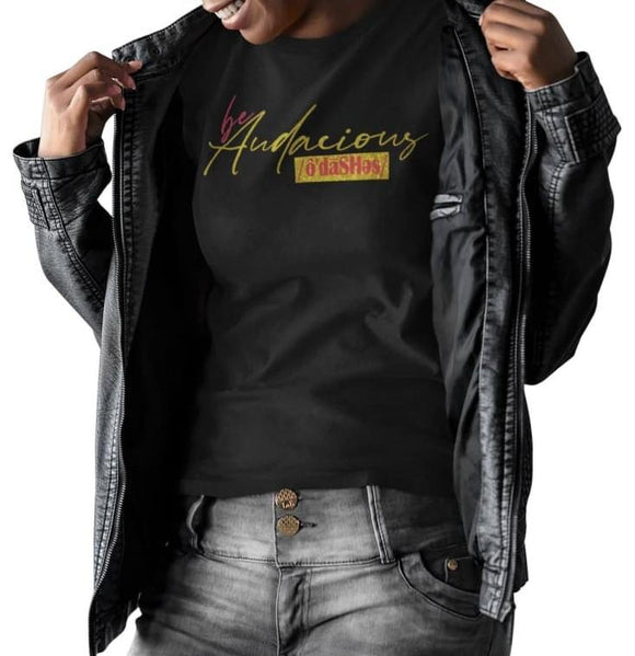 be Audacious T-Shirt - Gold Glitter - Shirts & Tops
