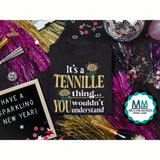 It’s a TENNILLE thing - Gold Glitter with Sunflower - SHIRT
